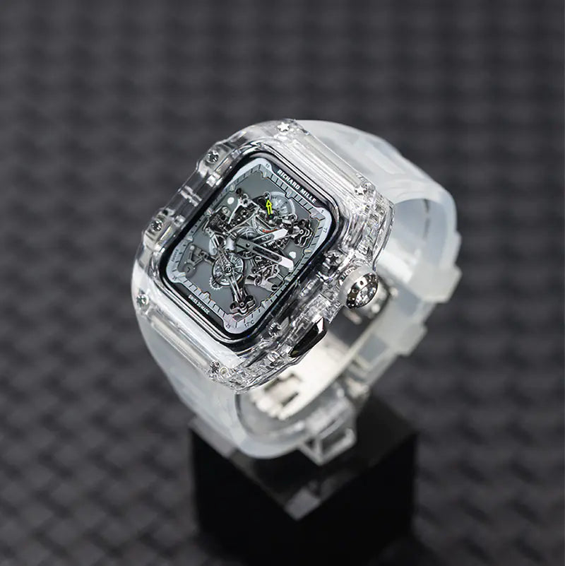 Fluororubber Transparent Watch Strap & Case for Apple Watch