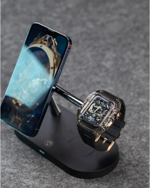 Fluororubber Transparent Watch Strap & Case for Apple Watch