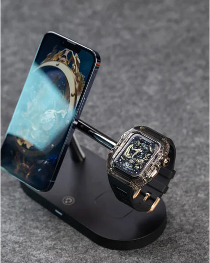 Fluororubber Transparent Watch Strap & Case for Apple Watch