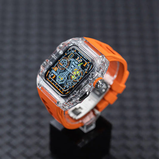 Fluororubber Transparent Watch Strap & Case for Apple Watch