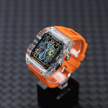 Fluororubber Transparent Watch Strap & Case for Apple Watch