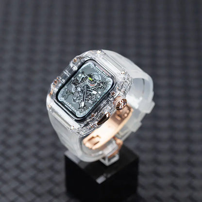 Fluororubber Transparent Watch Strap & Case for Apple Watch