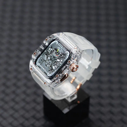 Fluororubber Transparent Watch Strap & Case for Apple Watch