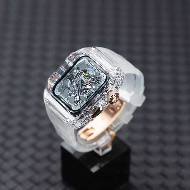 Fluororubber Transparent Watch Strap & Case for Apple Watch